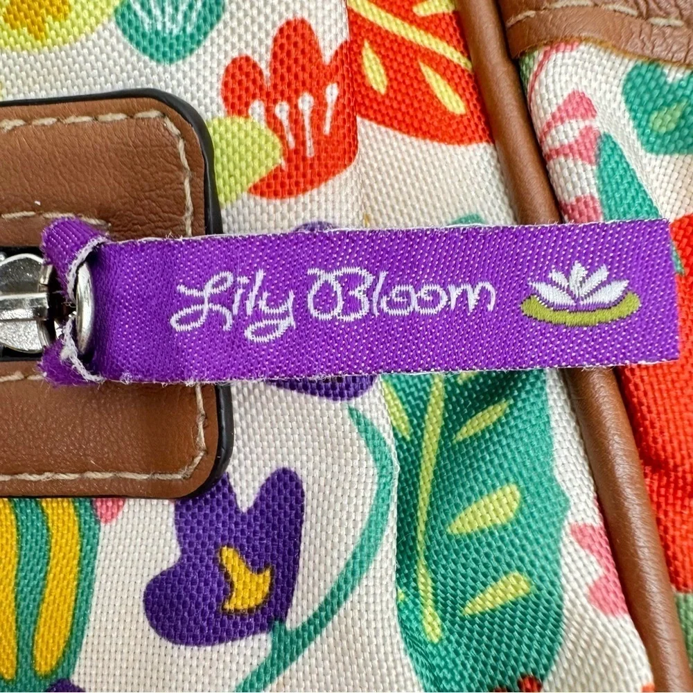 Lily Bloom Colorful Floral Boho Satchel Bag Eco Friendly Lots of Pockets